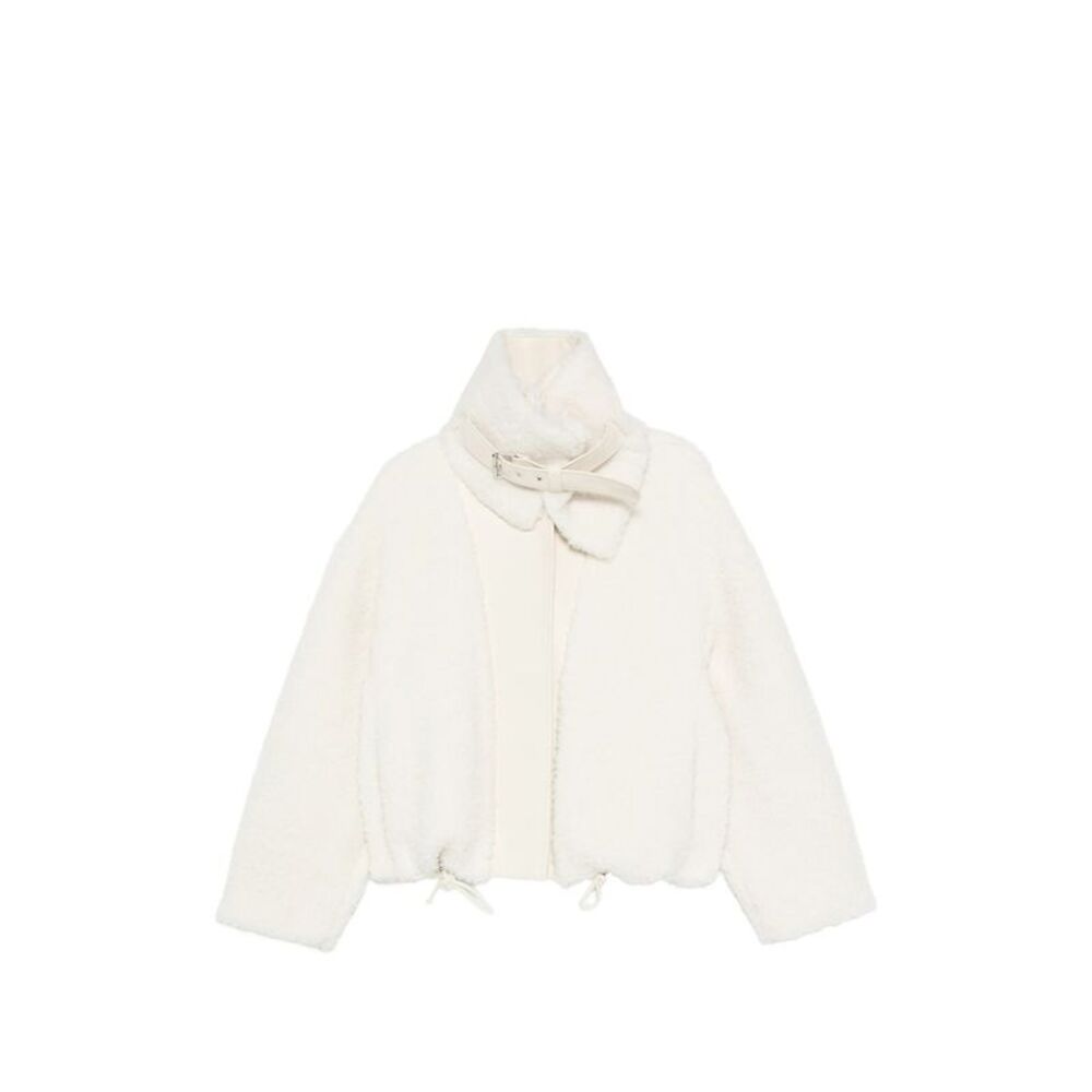 Sportmax White Jackets - Faux Fur & Shearling Jackets Women